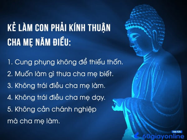 5 diều phật dạy về đạo làm con