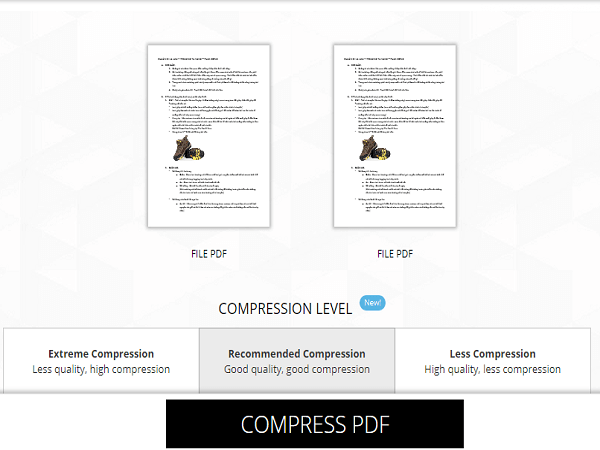 giảm dung lượng file PDF online 13
