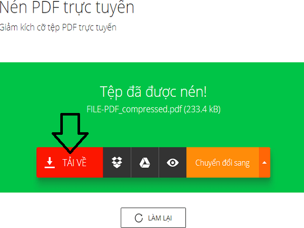 giảm dung lượng file PDF online 34
