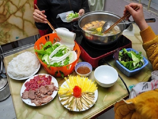 nồi bò nhúng giấm ngon tuyệt