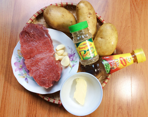nguyên liệu làm bò lúc lắc