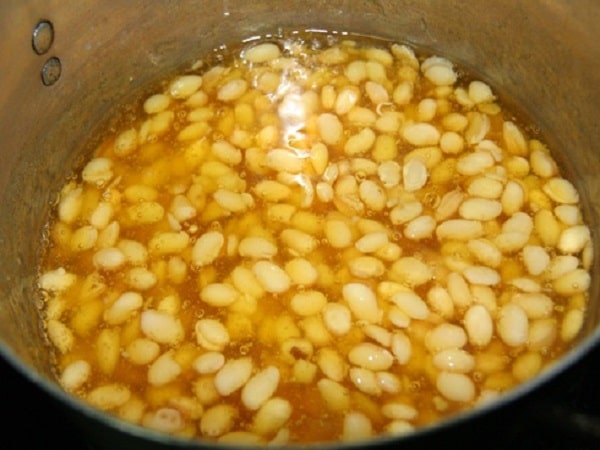 nấu chè đậu ván